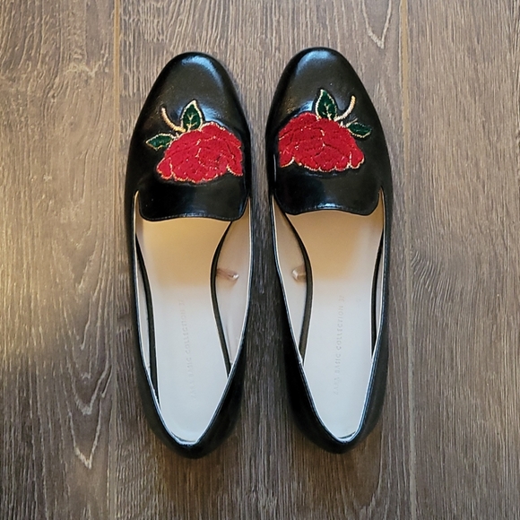 Zara Shoes - Zara Rose Embroidered Loafer
